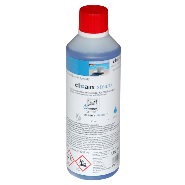 JoeFrex hochkonzentrierter Milchsystem Reiniger 'Clean Steam', 500ml