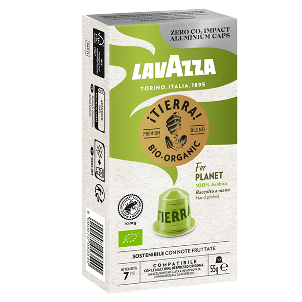 Lavazza Tierra Bio-Organic For Coffee, 10 Kapseln