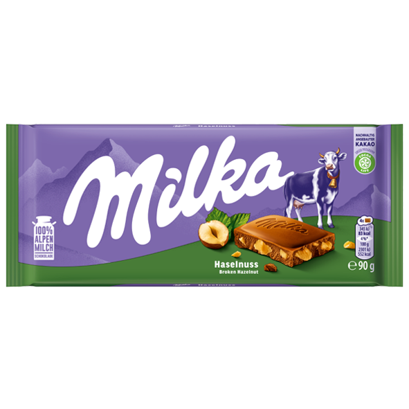 Milka Tafelschokolade Haselnuss, 90g