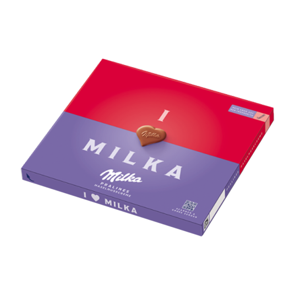 Milka 'I Love Milka' Pralinés Haselnusscrème, 110g