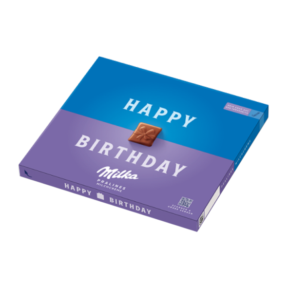 Milka 'Happy Birthday' Pralinés Milchcrème, 110g