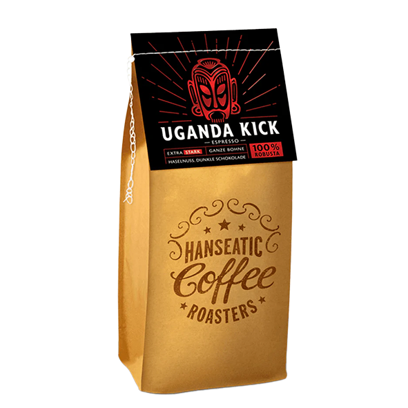 Hanseatic Coffee Company Uganda Kick Espresso, 1000g ganze Bohne