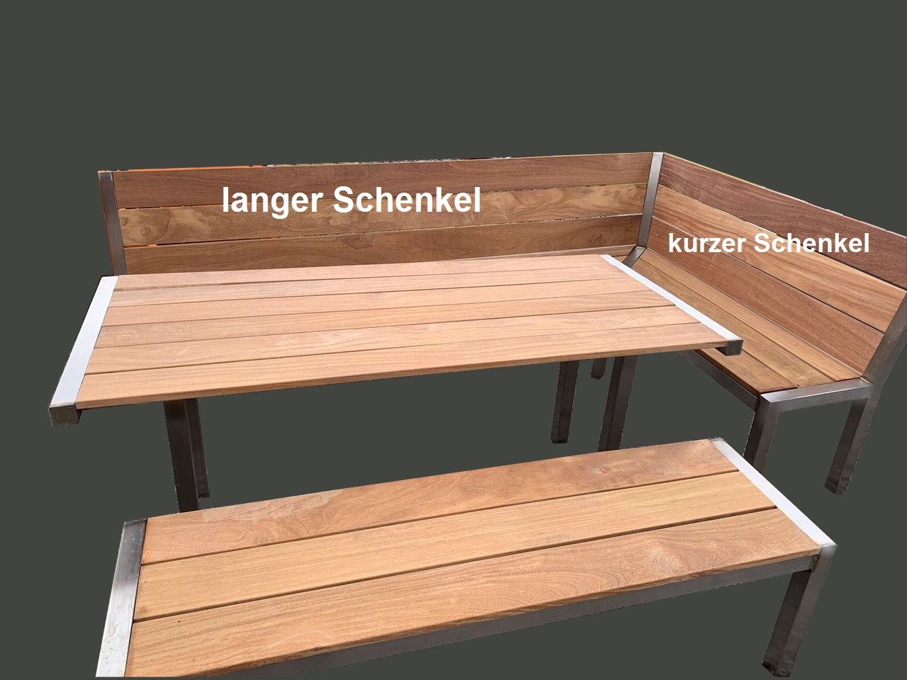 Edelstahl Eckbank Set #1