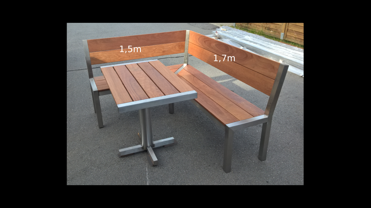 Edelstahl Eckbank Set