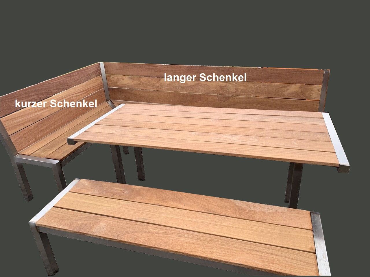 Edelstahl Eckbank Set #1-1