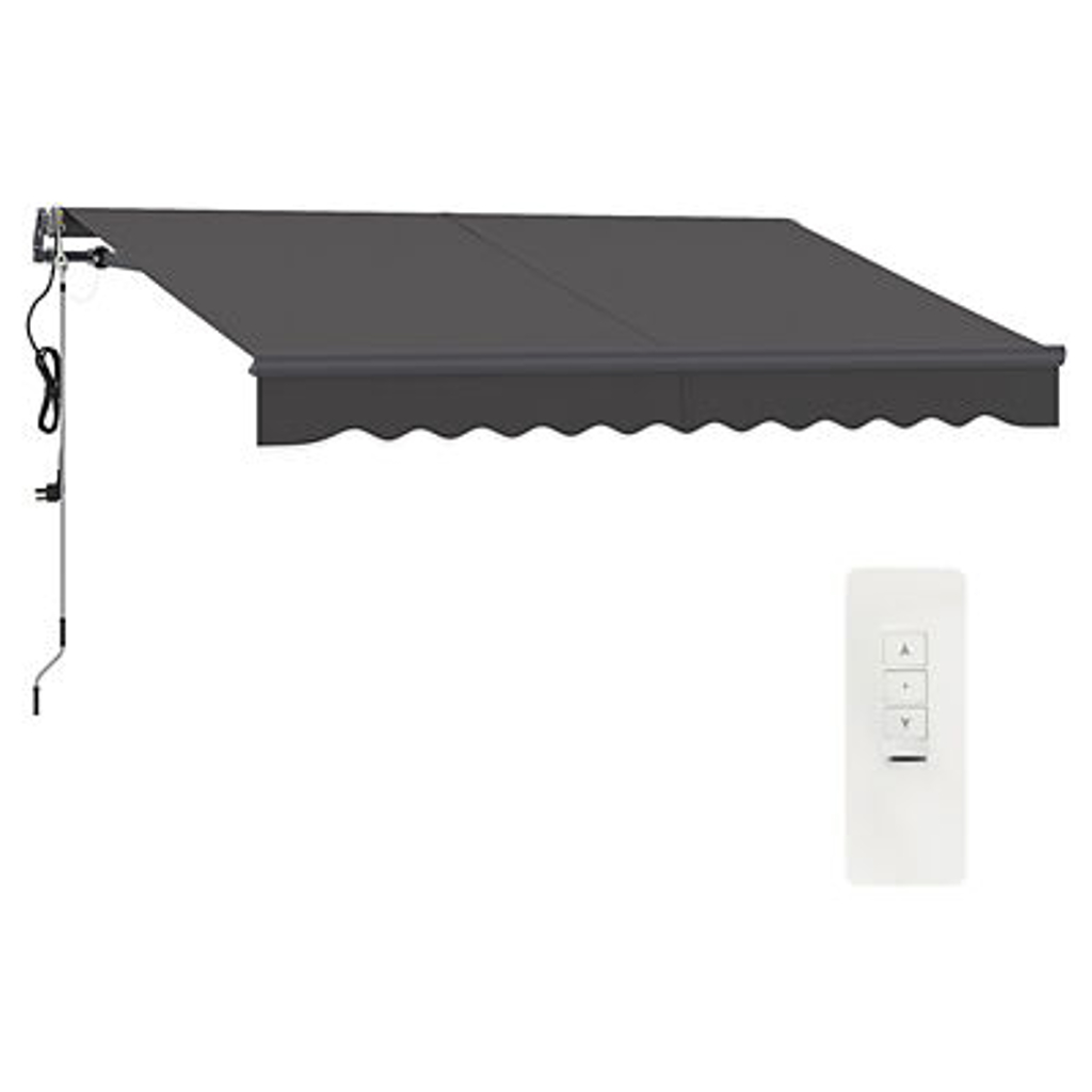 Outsunny Markise dunkelgrau B/H/L: ca. 250x150x296 cm