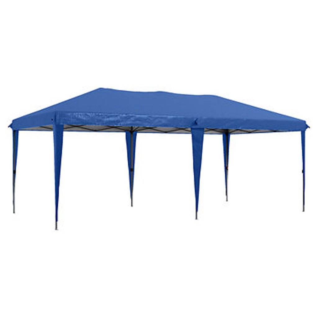 Outsunny Faltpavillon blau Polyester-Mischgewebe B/H/L: ca. 295x265x585 cm