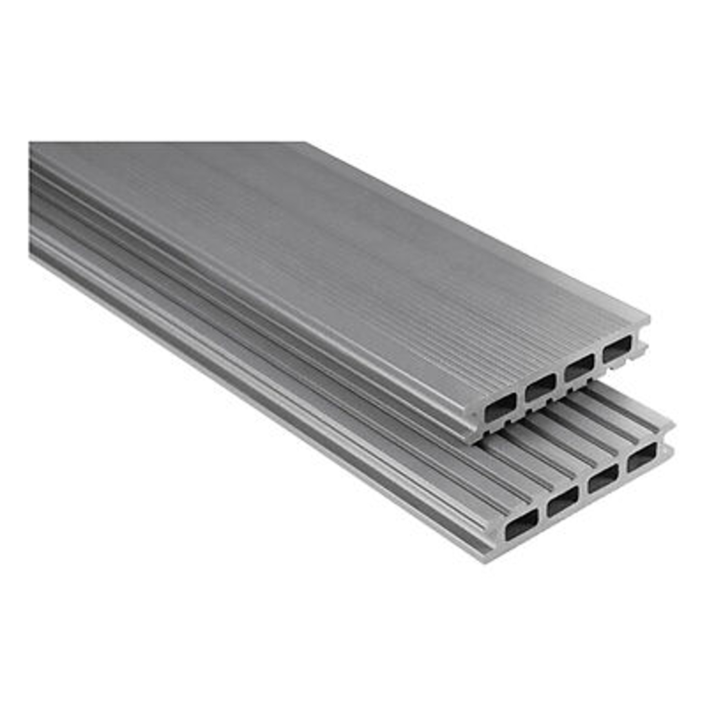 Kovalex WPC-Terrassendielen Komplettset grau B/L: ca. 300x300 cm