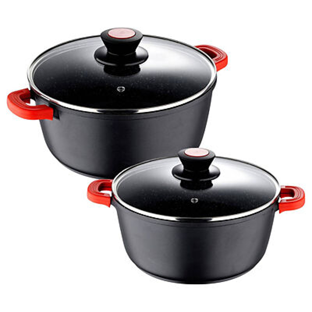 BERGNER Topfset Chroma schwarz Aluminium 2 tlg.