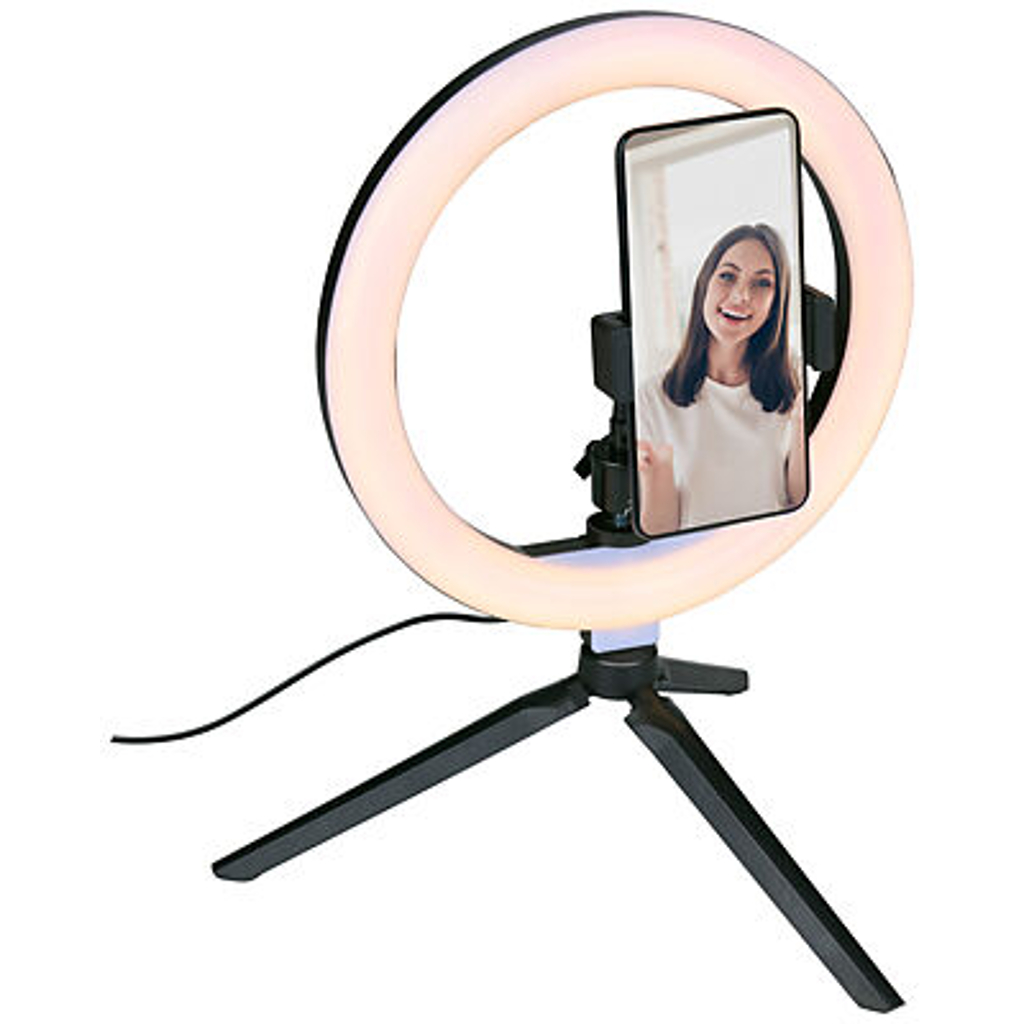 Ringlicht schwarz B/H/L: ca. 3,3x30x27,5 cm 1 Brennstellen