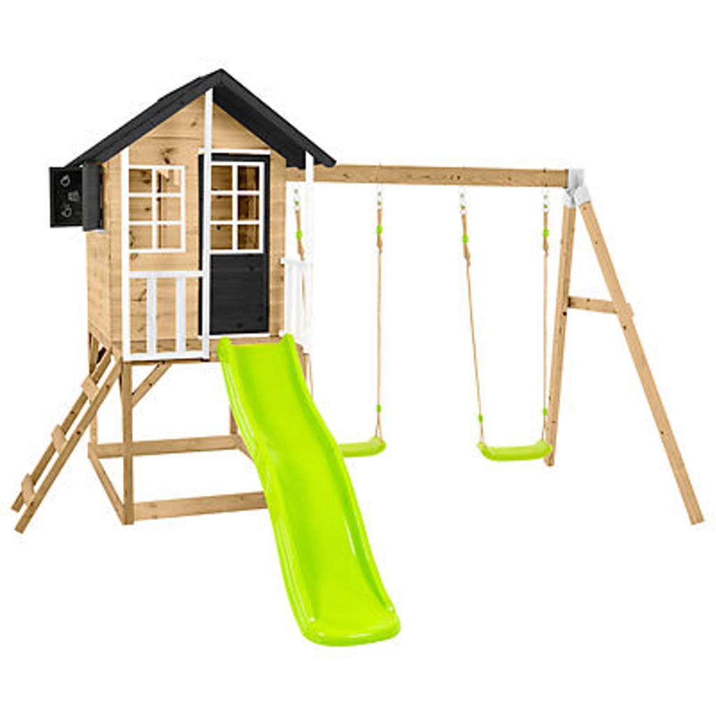 Zwerkules Spielhaus Holli natur B/H/L: ca. 370x224x352 cm