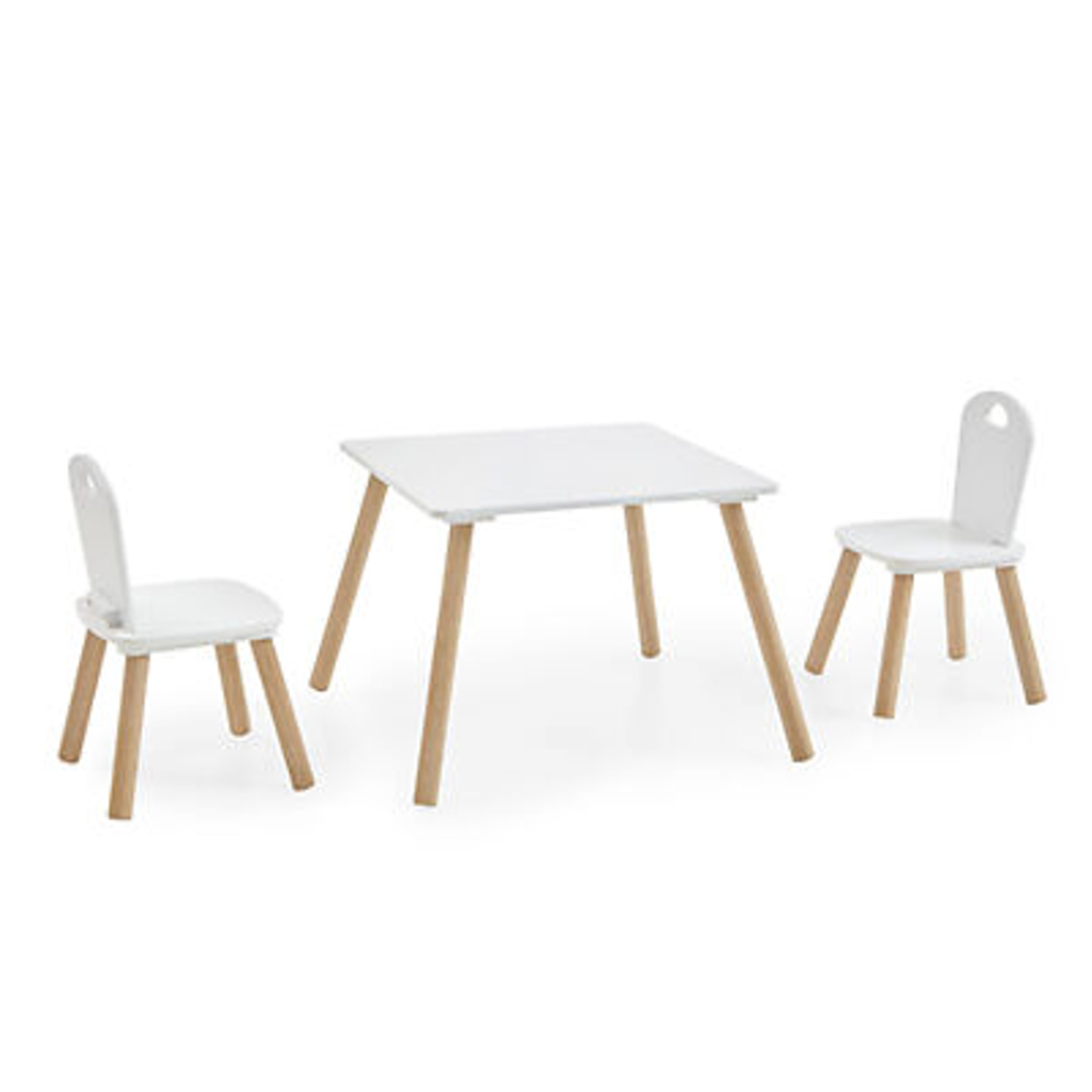 Kindermöbel-Set 3er Set Pinie Nachbildung weiß B/H/T: ca. 55x43x55 cm