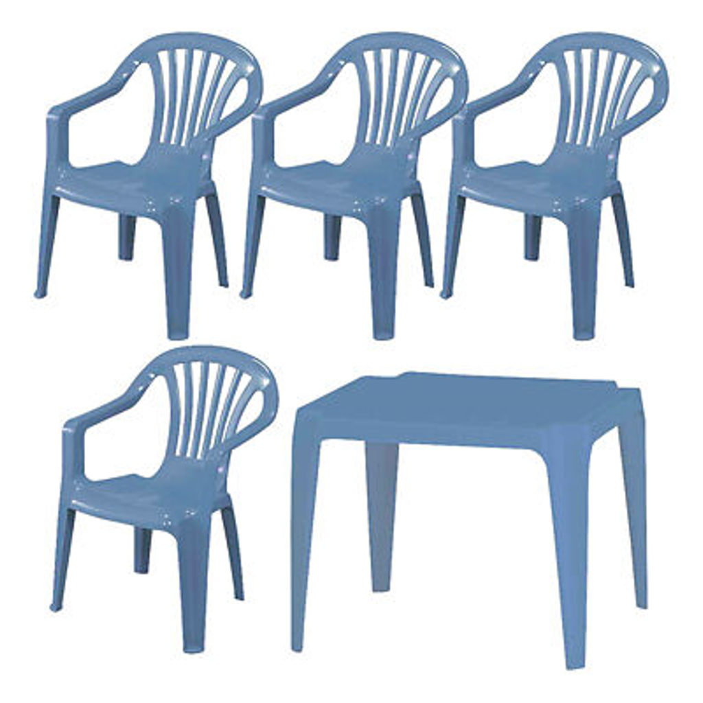 ProGarden Kindermöbel-Set hellblau Kunststoff B/H/L: ca. 38x53x43 cm
