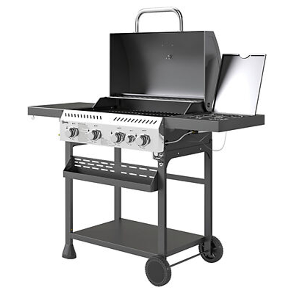 Outsunny Gasgrill Edelstahl B/H/L: ca. 55x103x135 cm