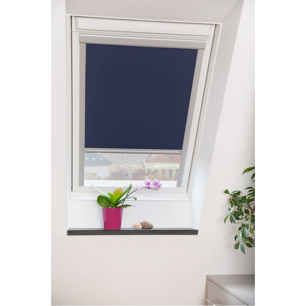 LICHTBLICK Dachfensterrollo Skylight VD blau B/L: ca. 38,3x74 cm