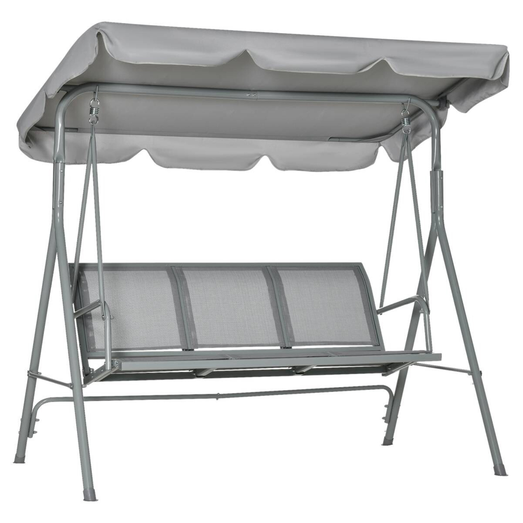 Outsunny Hollywoodschaukel creme Polyester B/H/L: ca. 110x153x170 cm