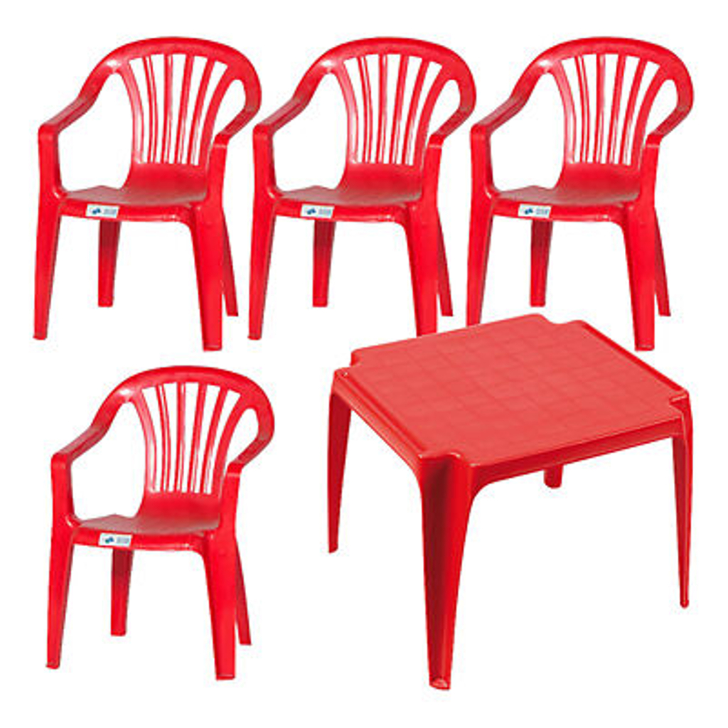 ProGarden Kindermöbel-Set rot Kunststoff B/H/L: ca. 38x53x43 cm