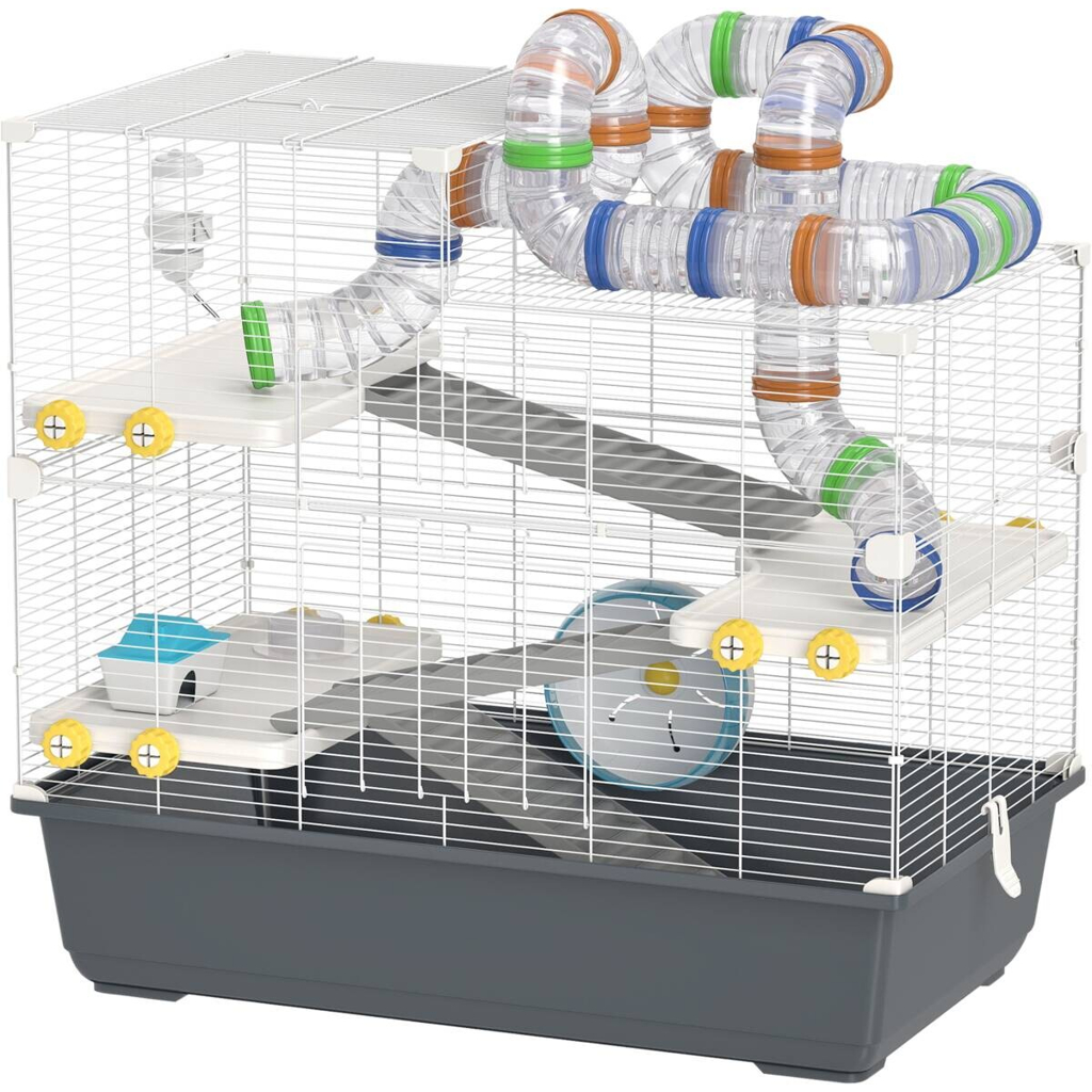 PawHut Hamsterkäfig grau Metall B/H/L: ca. 45x73x78 cm