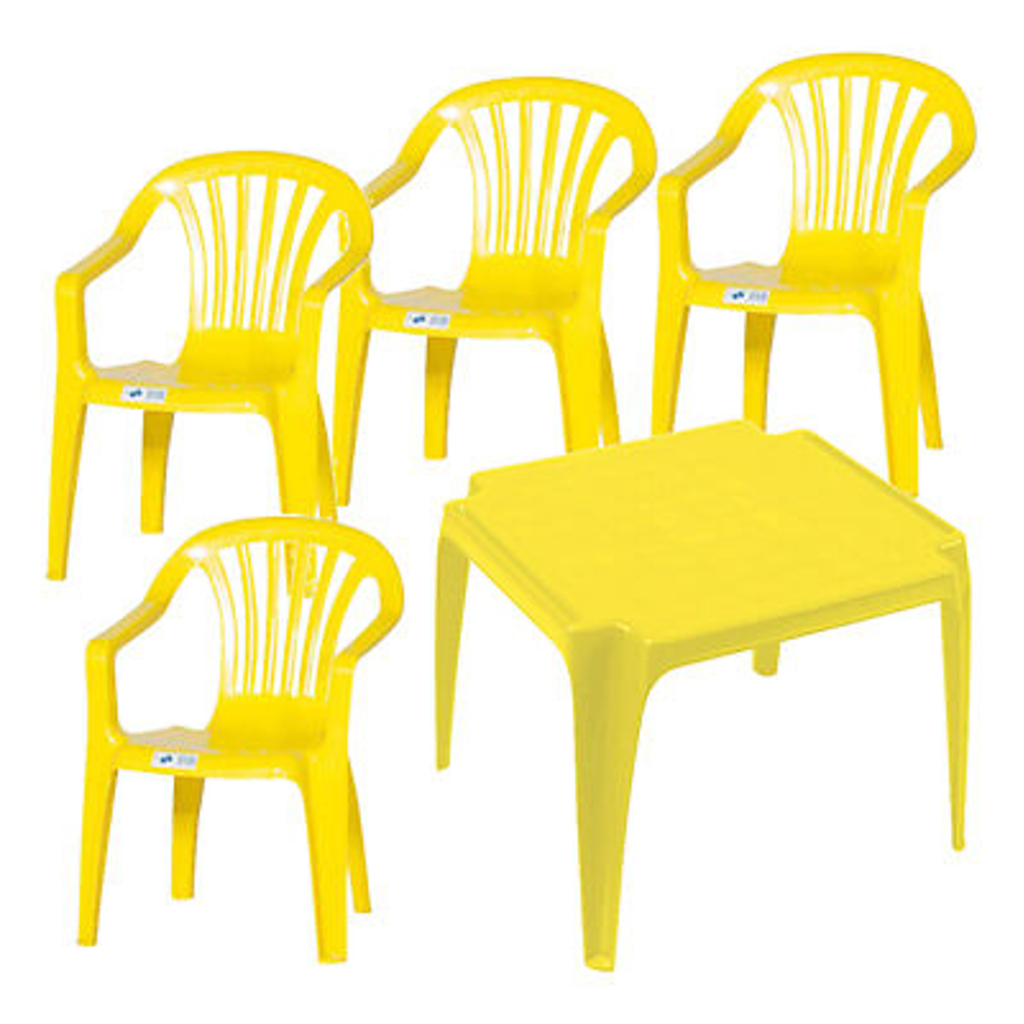 ProGarden Kindermöbel-Set gelb Kunststoff B/H/L: ca. 38x53x43 cm