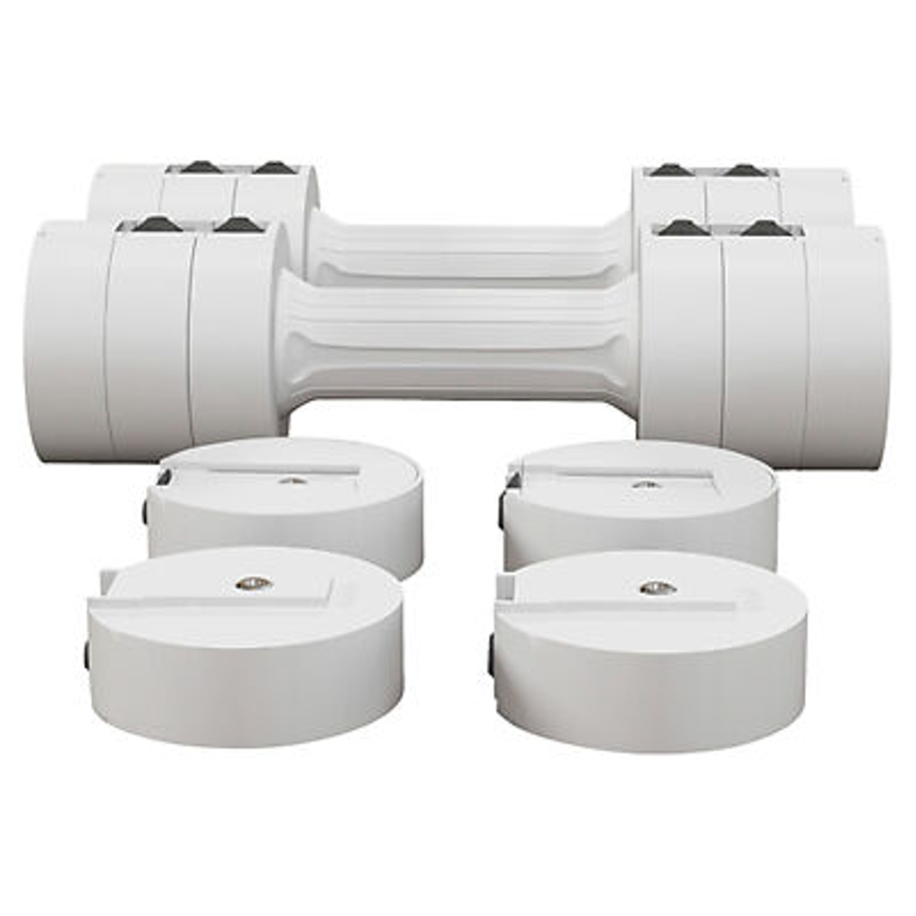 SPORTNOW Hanteln weiß Kunststoff B/H/L: ca. 7,5x7,5x26,5 cm