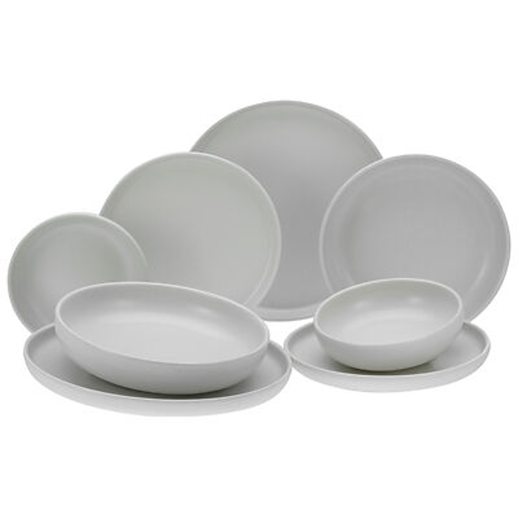 CreaTable Tafelservice Uno weiß Steinzeug 8 tlg.