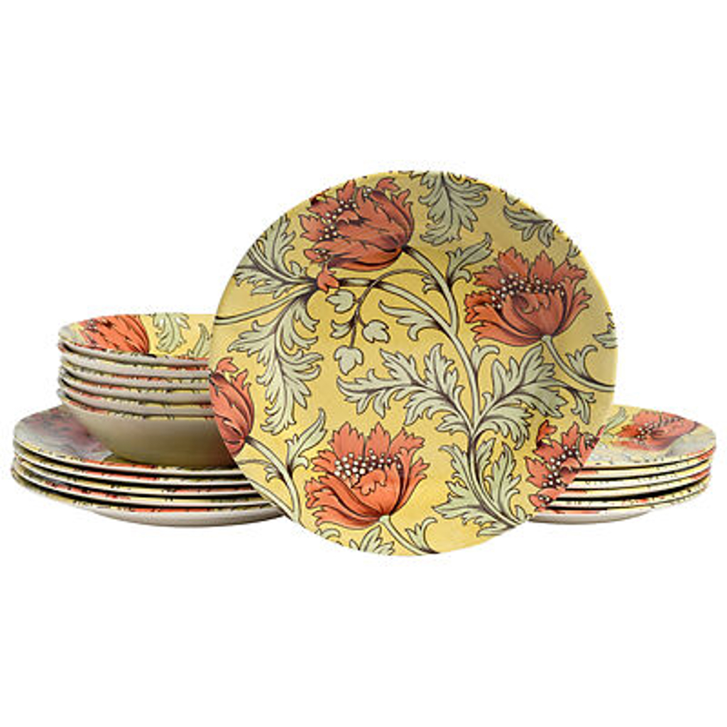 CreaTable Tafelservice Florentina gelb Steingut 18 tlg.