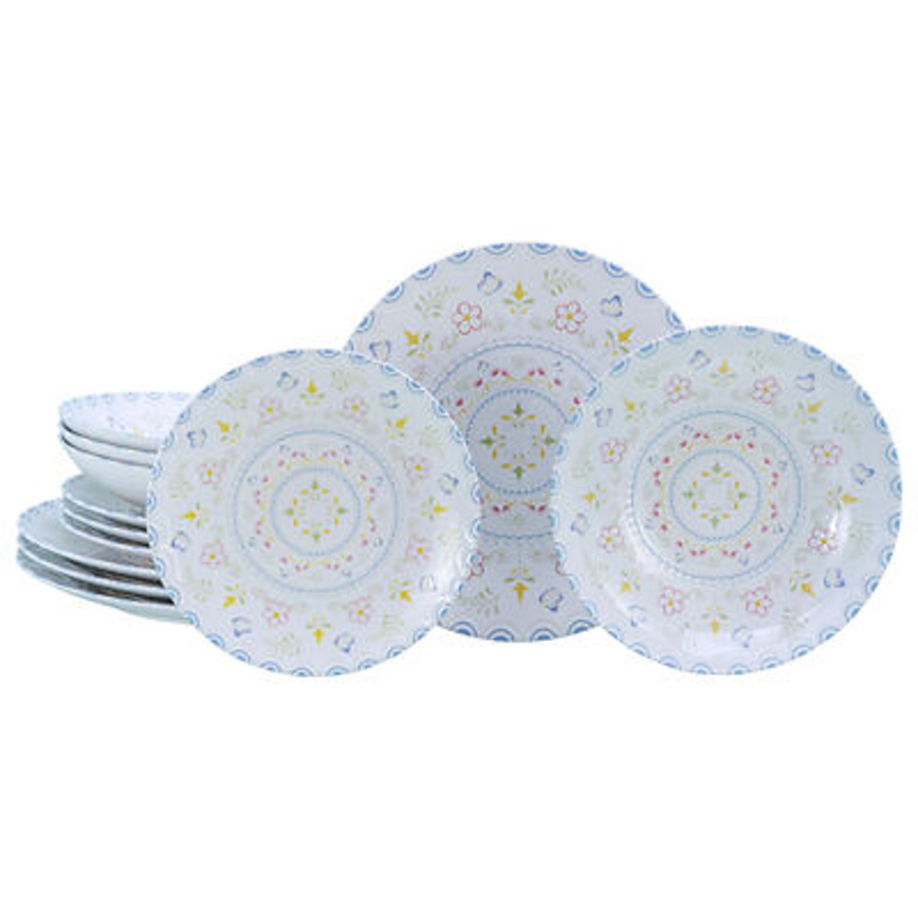 CreaTable Tafelservice Primavera Pastell pastell Steinzeug 12 tlg.