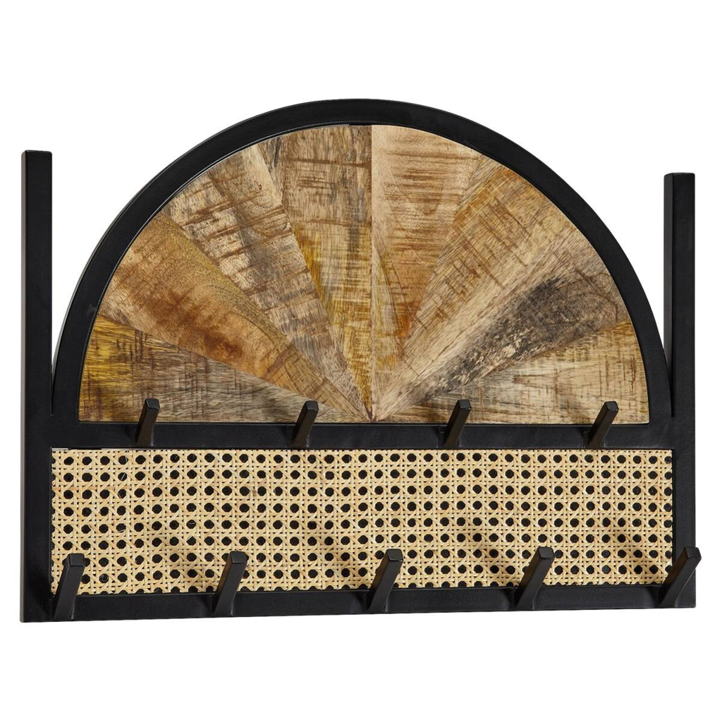 Garderobe natur schwarz pulverbeschichtet B/H/T: ca. 53x40x7,5 cm