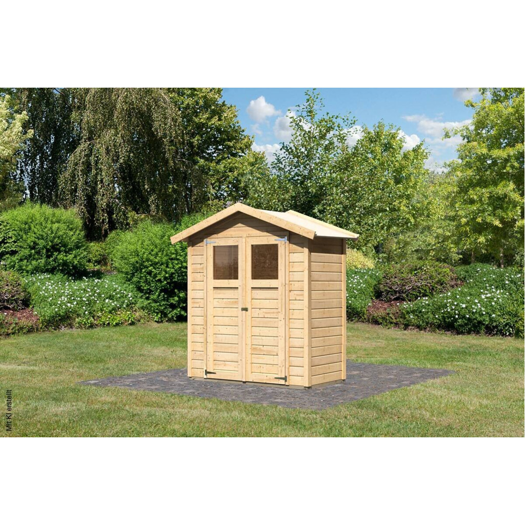 Karibu Gartenhaus Tito 0 natur B/H/T: ca. 181x222x93 cm