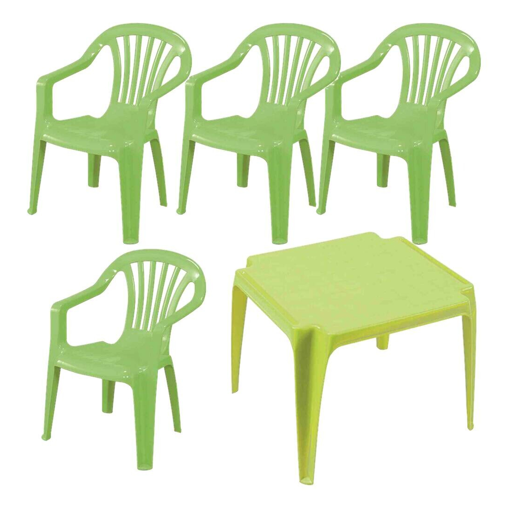 ProGarden Kindermöbel-Set grün Kunststoff B/H/L: ca. 38x53x43 cm