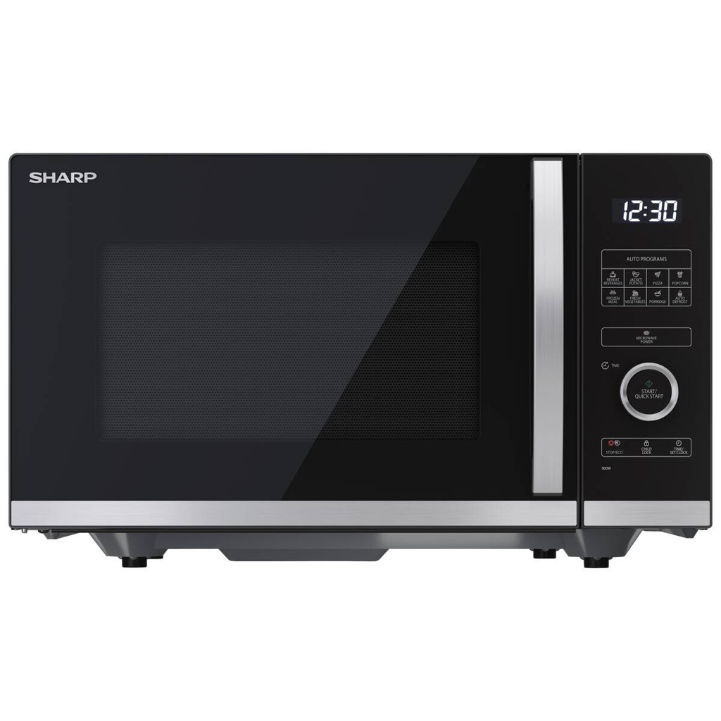 Sharp Mikrowelle YC-QS254AE-B schwarz Stahl B/H/T: ca. 49x28,8x39,5 cm