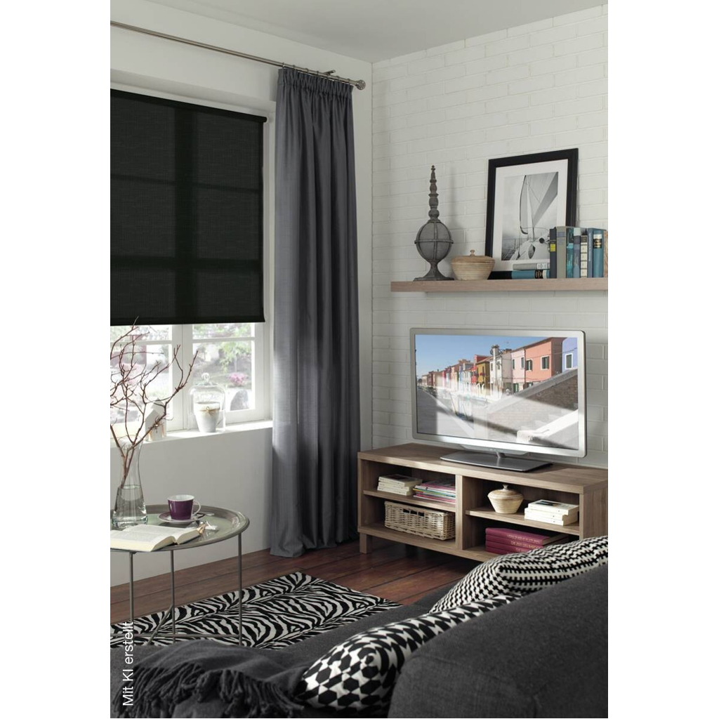 Boviva Rollo Struktur schwarz B/L: ca. 75x150 cm