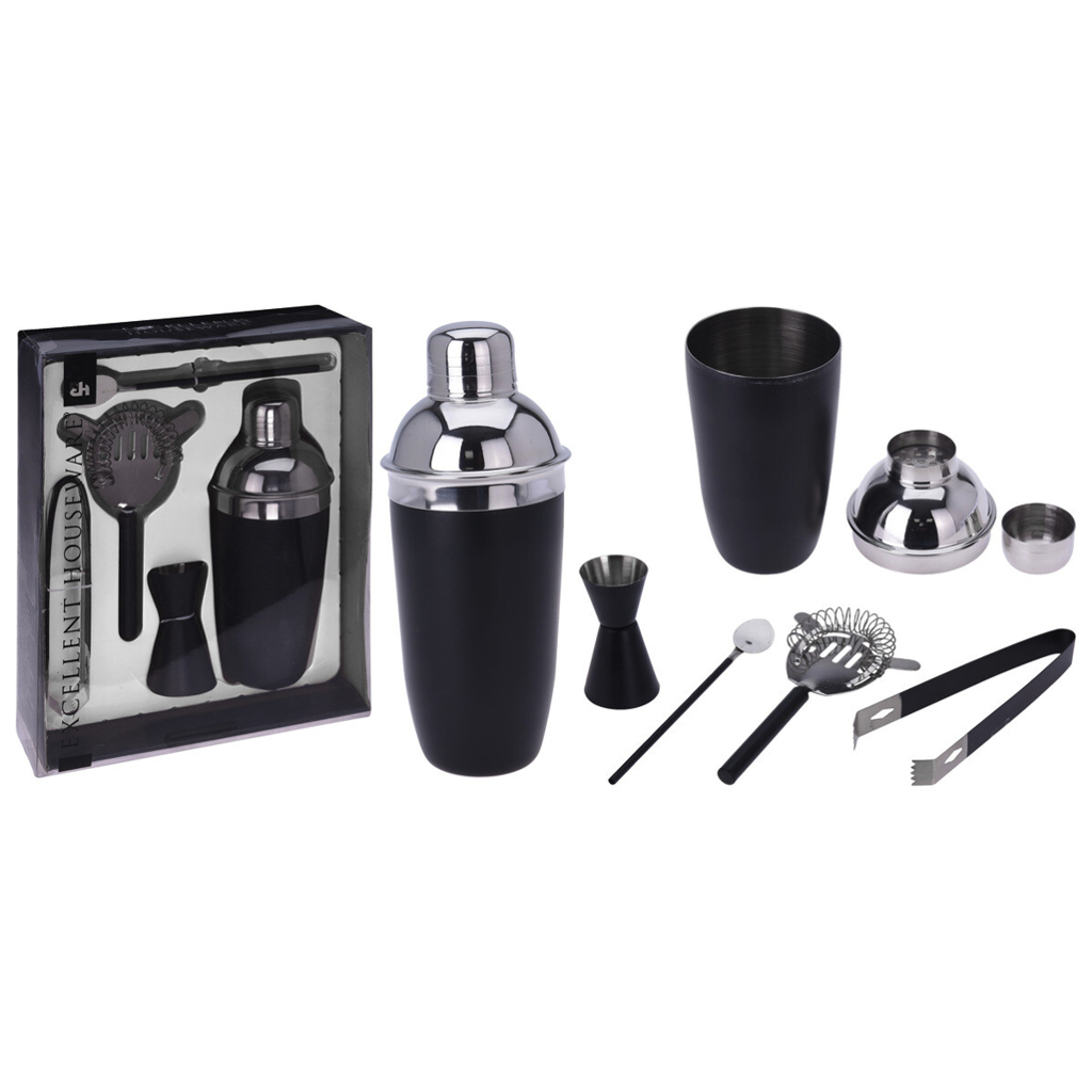 Cocktailset schwarz Edelstahl