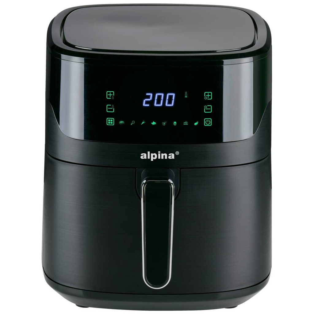 alpina Heißluftfritteuse 871125227218 schwarz Kunststoff B/H/L: ca. 33,4x36,5x43,4 cm ca. 6 l