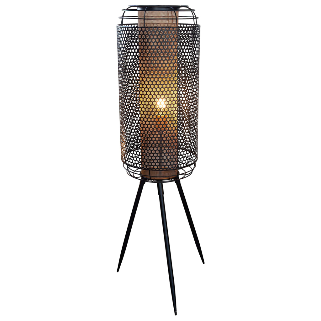 Nowa Stehlampe 40790145 gold schwarz Metall H/D: ca. 110x30 cm E27 1 Brennstellen