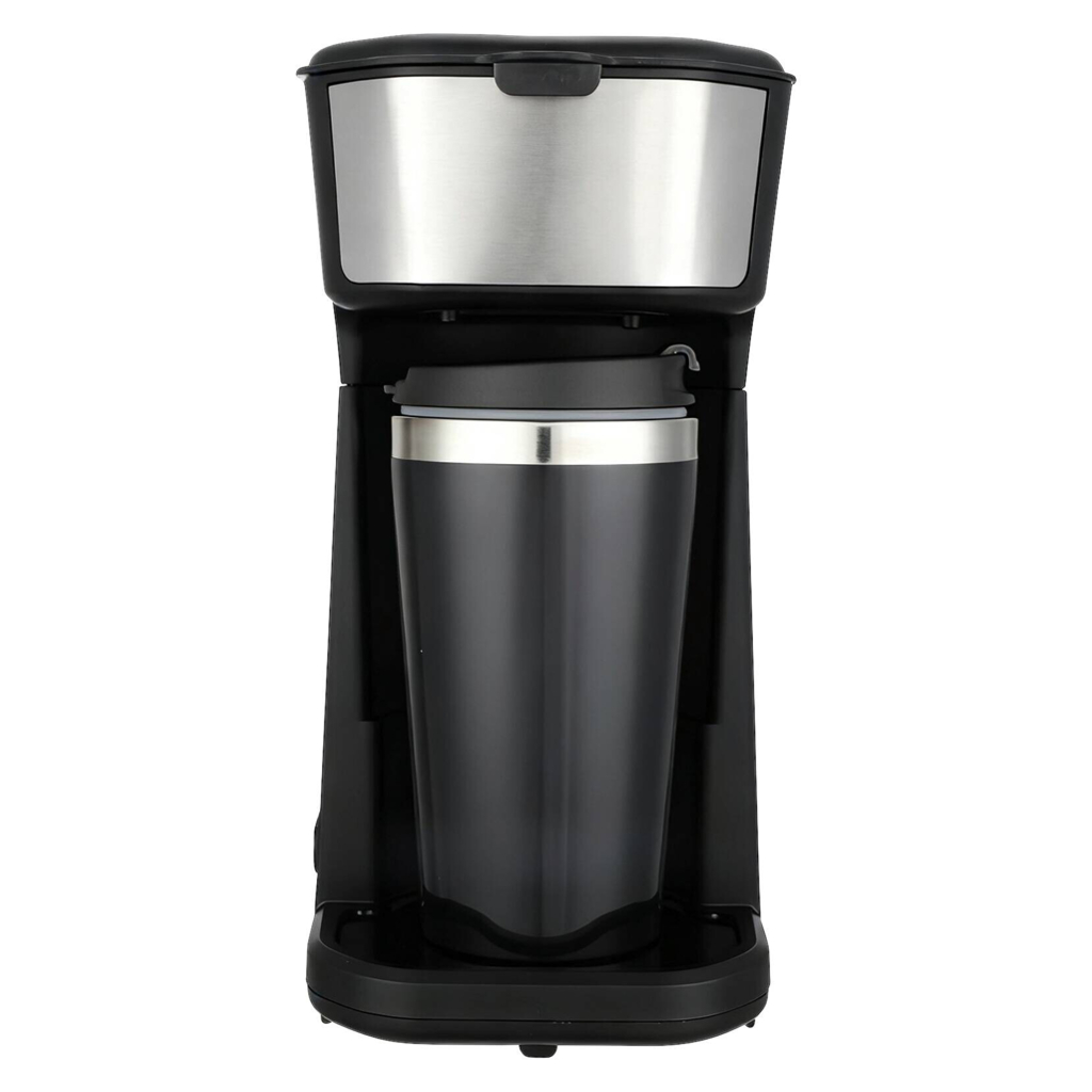 POCOline Kaffeeautomat schwarz Edelstahloptik Kunststoff B/H/L: ca. 13x26,1x18,1 cm