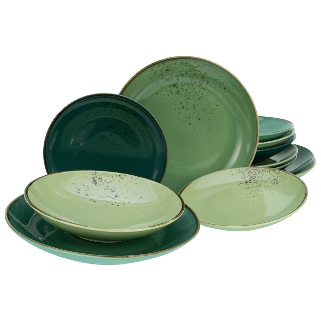 CreaTable Tafelservice Nature Collection Green Life grün Keramik