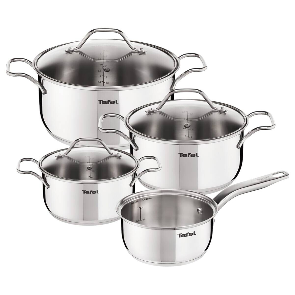 Tefal Topfset silber Edelstahl 4 tlg.