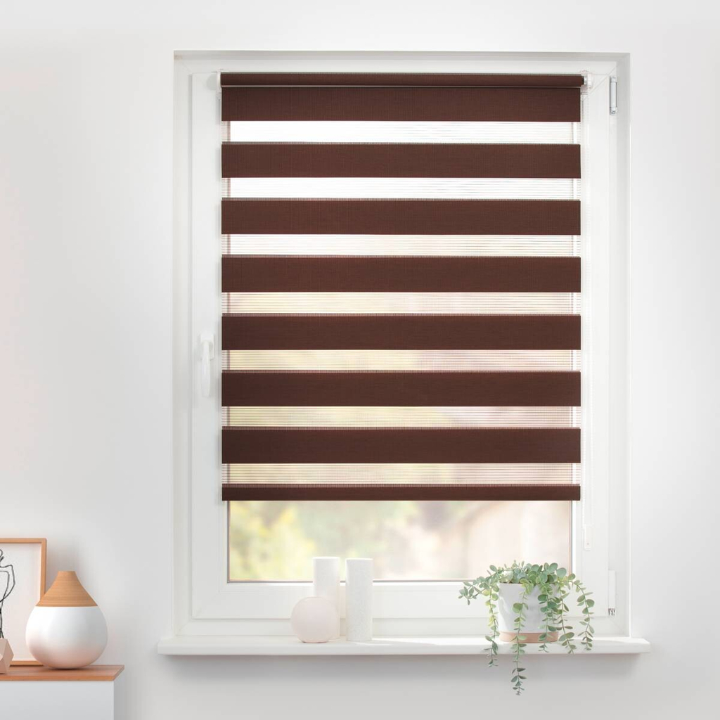 LICHTBLICK Doppelrollo Duo dunkelbraun B/L: ca. 80x200 cm