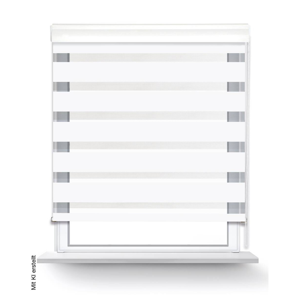 POCOline Doppelrollo mit Blende Easy-Fix weiß B/L: ca. 60x160 cm