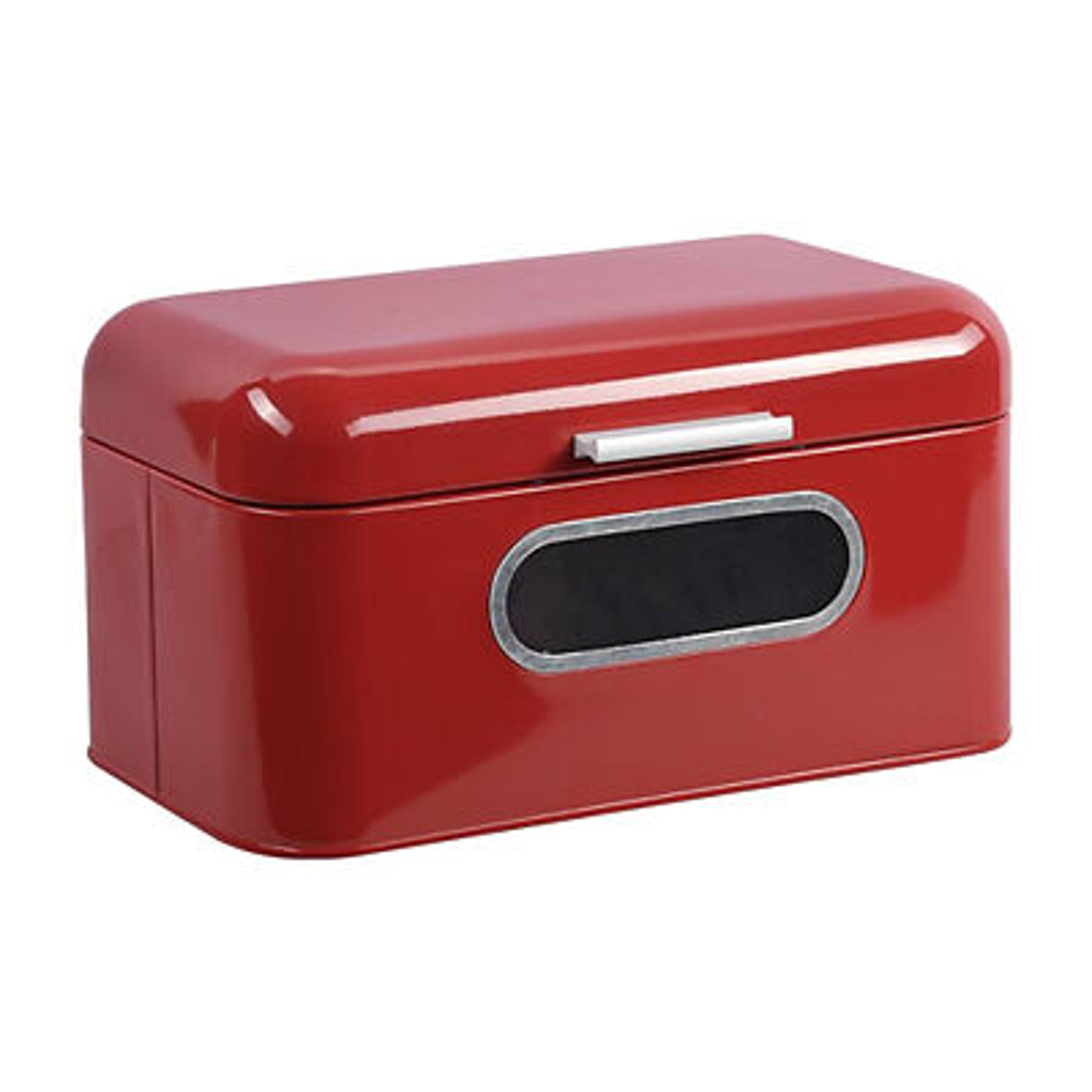 Kesper Brotkasten rot Metall B/H/L: ca. 18x15,4x30 cm