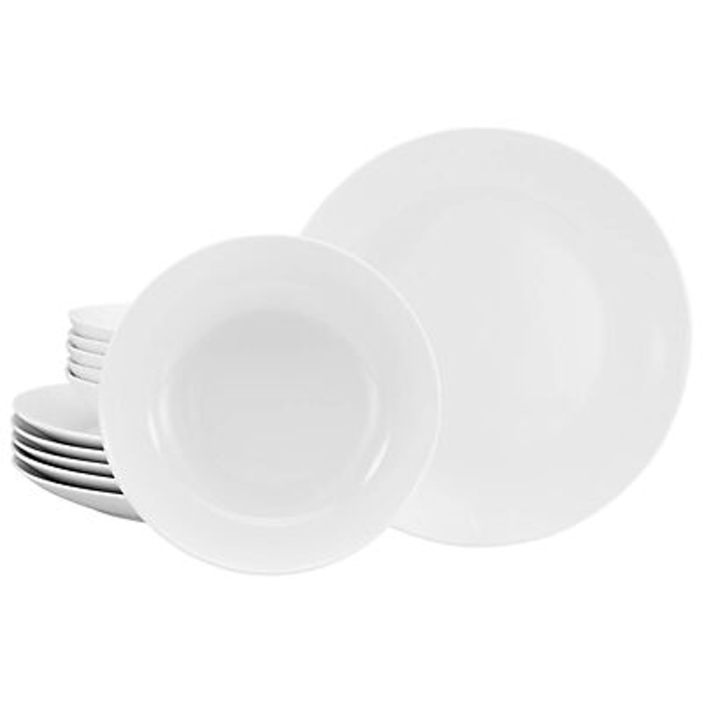 CreaTable Tafelservice Luna weiß Porzellan 12 tlg.