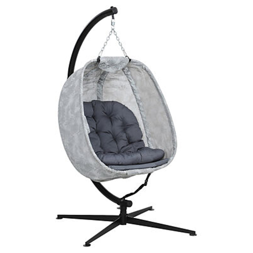 Outsunny Hängesessel grau Polyester B/H/L: ca. 90x180x126 cm