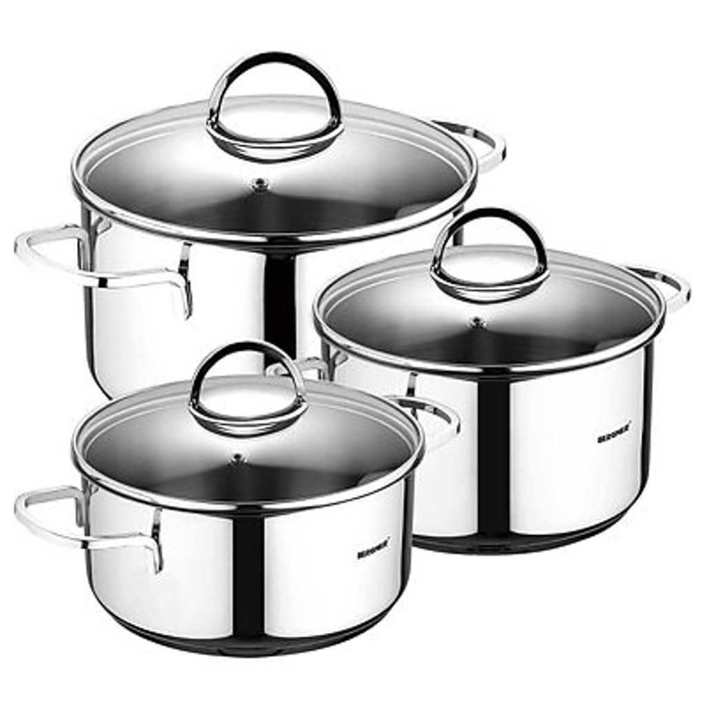 BERGNER Topfset Classic silber Edelstahl 6 tlg.