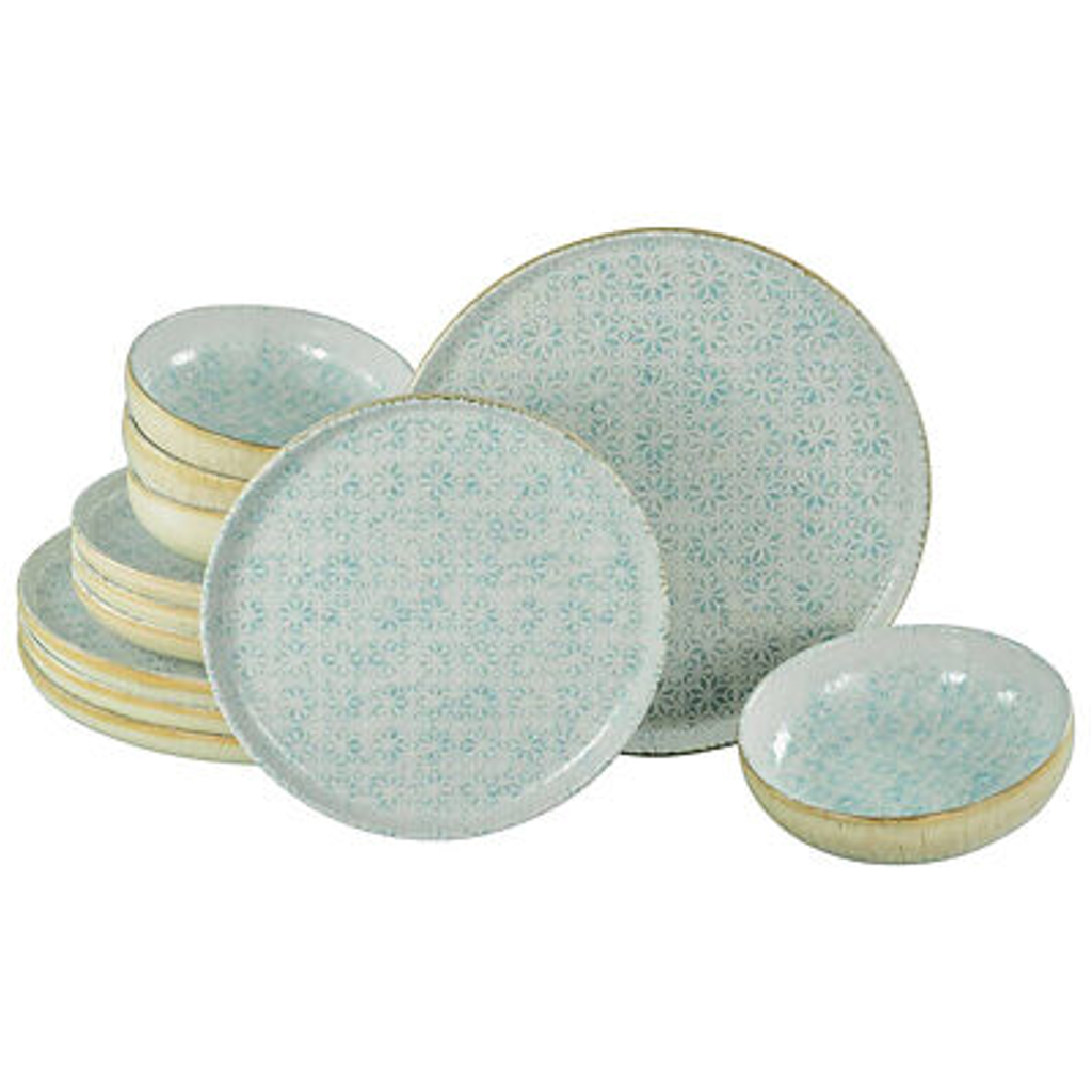 CreaTable Tafelservice Uno Emiliana blau Steinzeug 12 tlg.