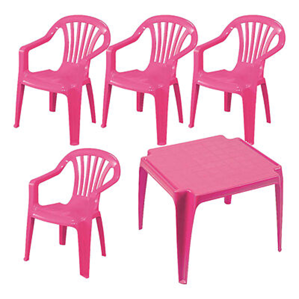 ProGarden Kindermöbel-Set pink Kunststoff B/H/L: ca. 38x53x43 cm