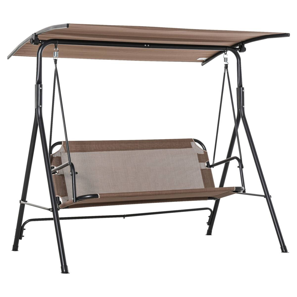Outsunny Hollywoodschaukel braun Metall B/H/L: ca. 110x155x172 cm