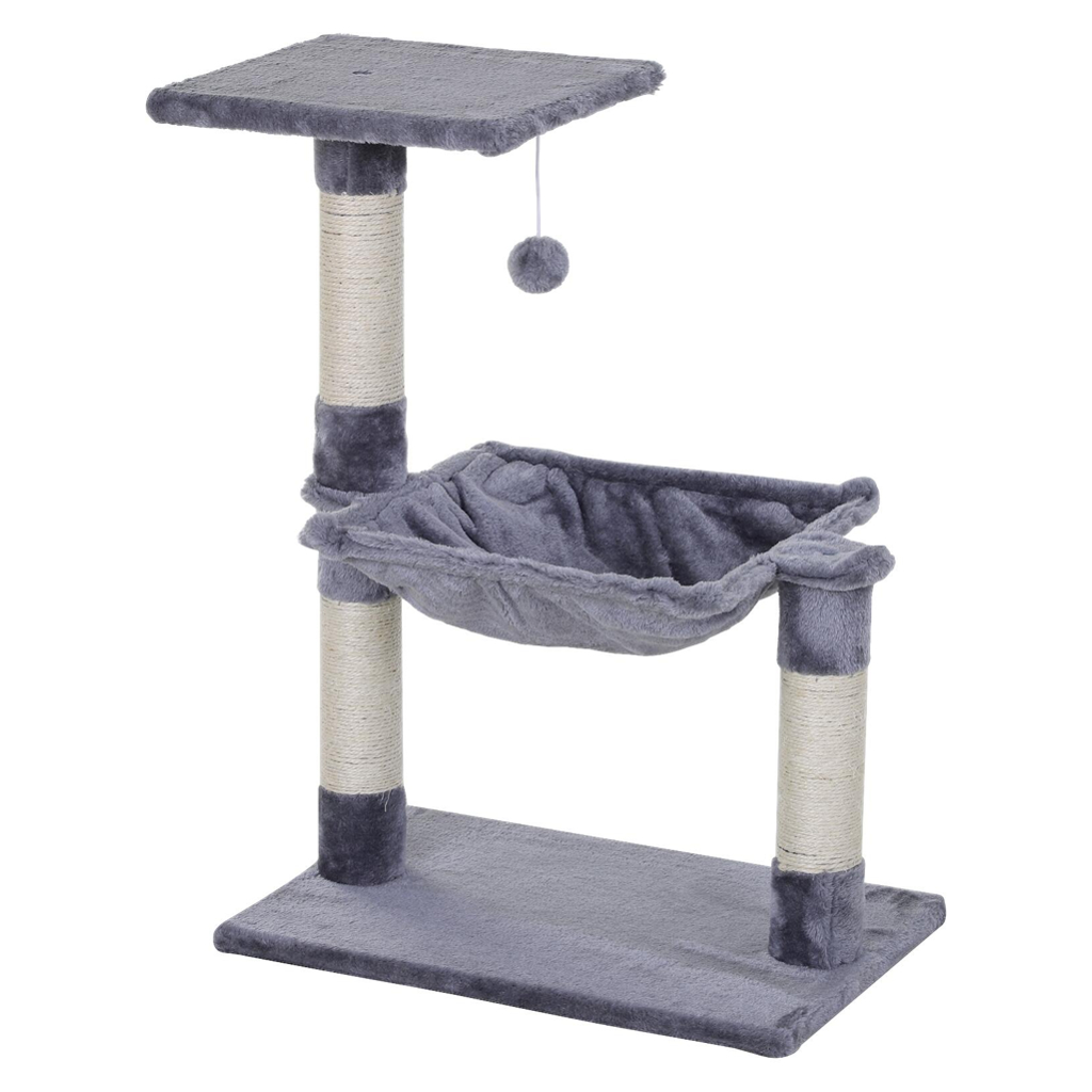 PawHut Katzenbaum grau Spanplatte B/H/L: ca. 36x70x50 cm