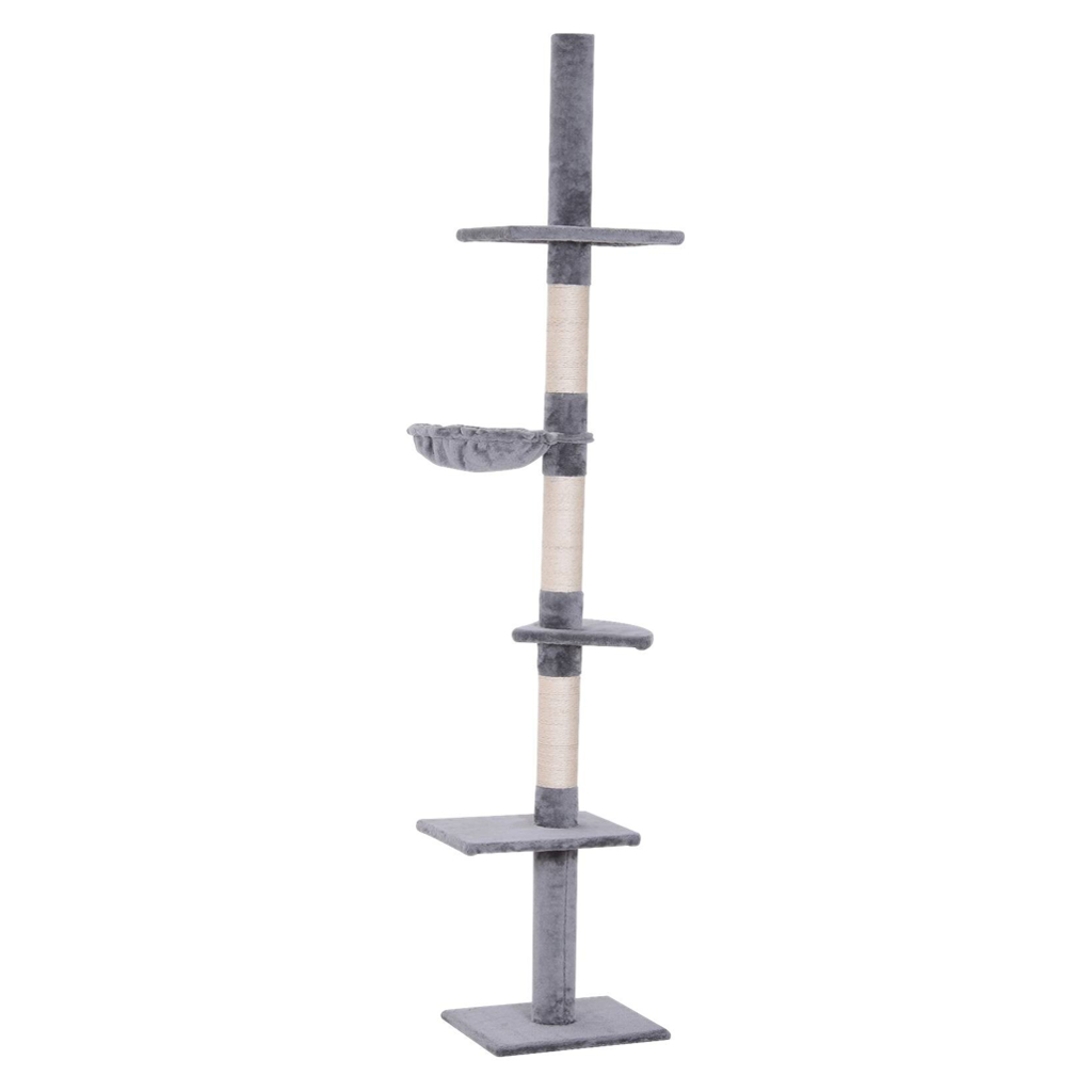 PawHut Kratzbaum grau Spanplatte B/H/L: ca. 34x260x40 cm
