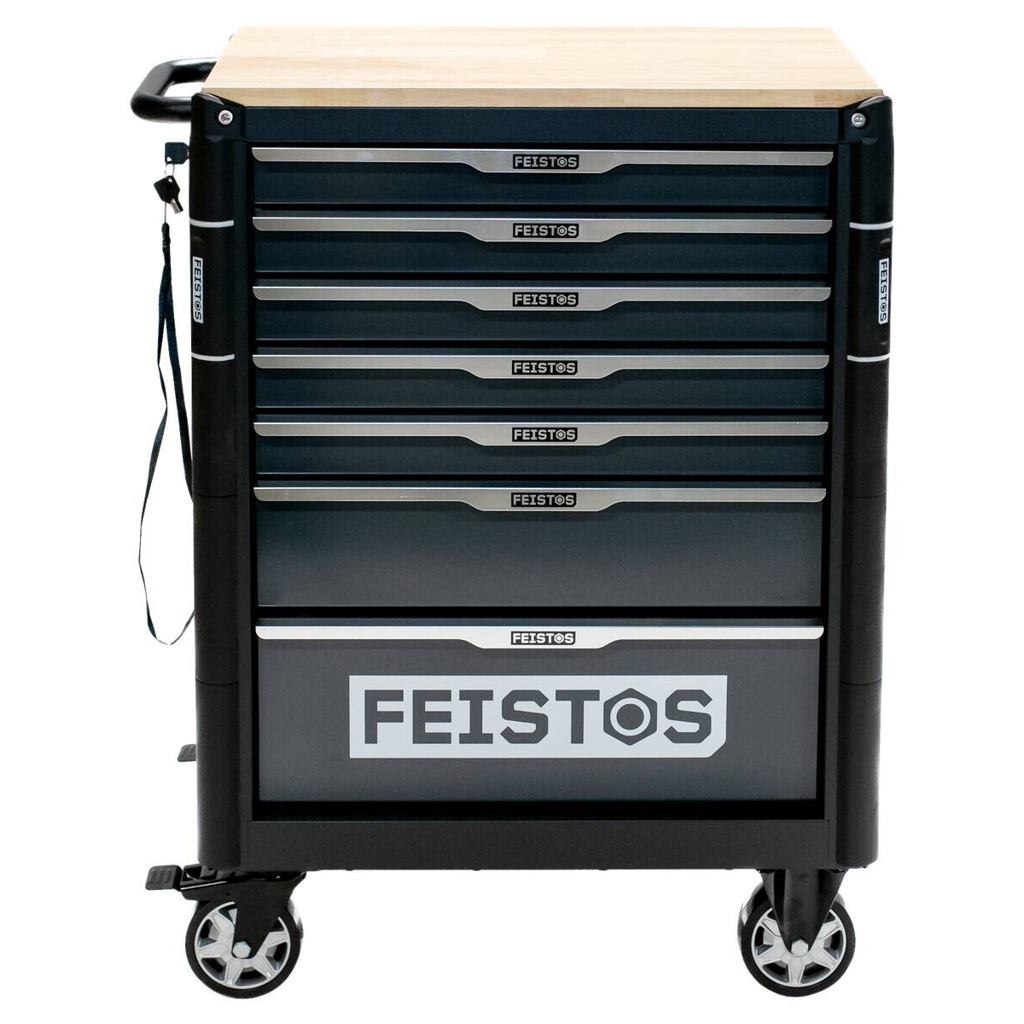 Werkstattwagen Mento schwarz B/H/L: ca. 73x98x48 cm